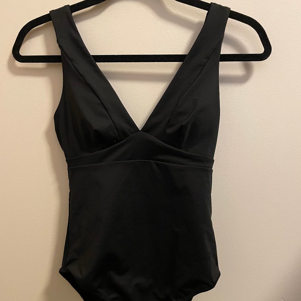 Women's One-Piece Black Swimsuit, Size S